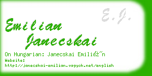 emilian janecskai business card